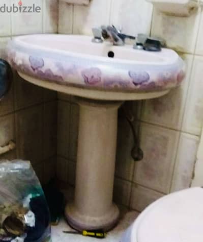 Bathroom toilet and bowl
