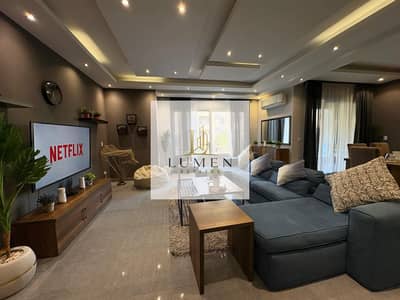 شقه مفروشه 150 مترغرفتين استلام فوري  Palm Hills Village Gate التجمع الخامس اقل من سعر الماركت فيو مفتوح landscape