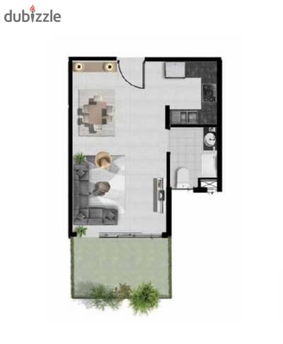 Resale Studio for Sale 40 sqm with Private Garden  in Zahra North Coast