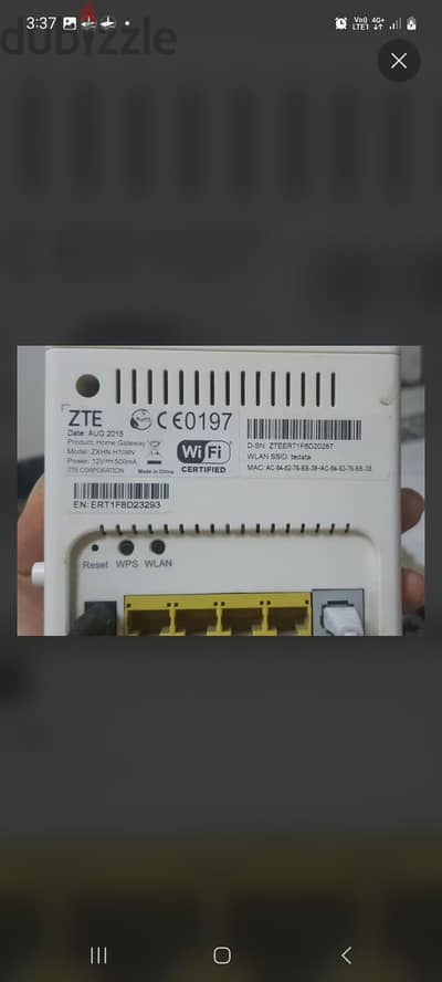 ​"2 راوتر ZTE بحالة ممتازة يصلحوا مقوي إشارة واي فاي Access Point"