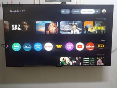 شاشة Tornado 65.4K Smart Google TV. كسر زيرو بالضمان . استخدام 4 شه