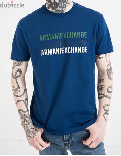 Blue Armani Exchange T-Shirt (( Original)