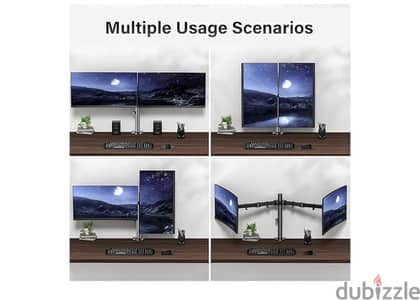 Dual Monitor Desk Mount – Adjustable Monitor Arm