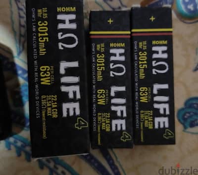 Hohm life4 battery 3015mah 63w بطاريات اتش اوم لايف 4