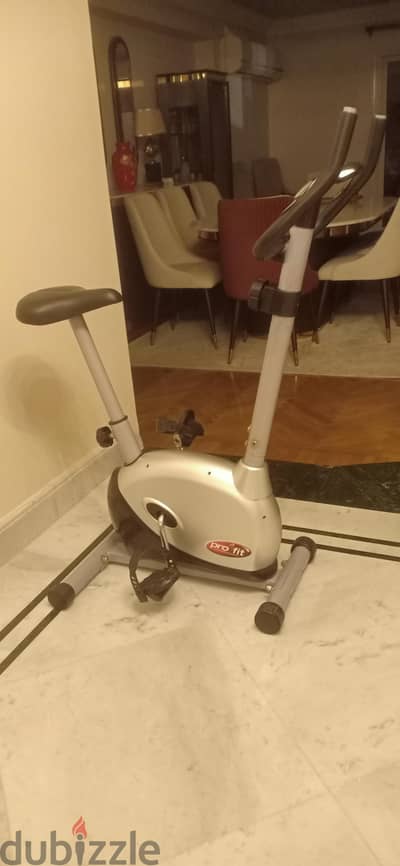 pro fit magnatic excercise bike used 2 times like anew