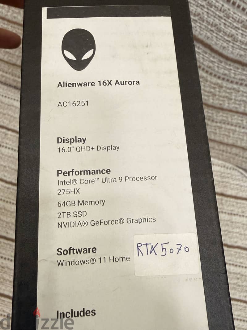 Dell Alienware Aurora AC16251 -RTX 5070 -64 - 2tb 5