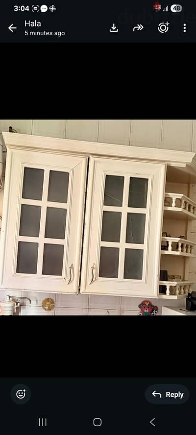 used expensive wooden zan kitchen with marbel top and down