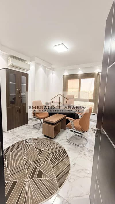 Fully furnished office premises with complete office equipment in an administrative building suitable for major companies