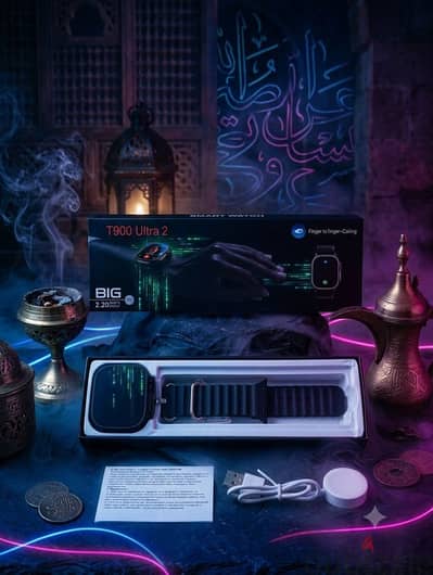 ساعه سمارت ultra T900 شاشه 2.2 بوصه مكالمات بلوتوث شكل انيق بسعر350