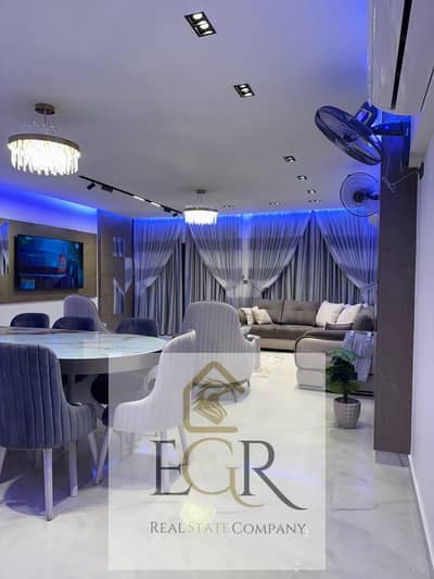Furnished apartment for rent in the finest locations of Al-Rehab next to the Eastern Market, ultra-super luxury, seventh new phase, Gate 20, and Martyr Al-Tayar Mosque