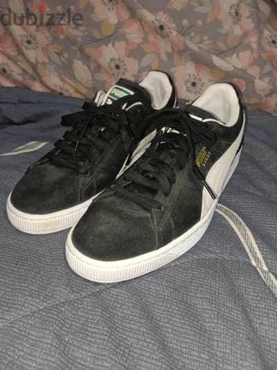 puma suede black original -مقاس 43