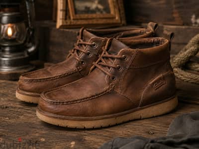 هاف بوت كلاركس Clarks جلد طبيعي أصلي بني بحالة ممتازة جزمة شوز shoes