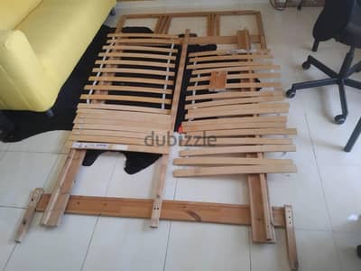 bed, pine frame. سرير خشب صنوبر