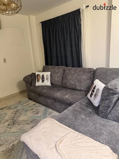 Furnished Studio Apartment for Rent in Madinaty B6  Floor: Ground Floor  Layout: Rooms, Living Room  , Kitchen, Bathroom  Near The Strip Mall  Asking