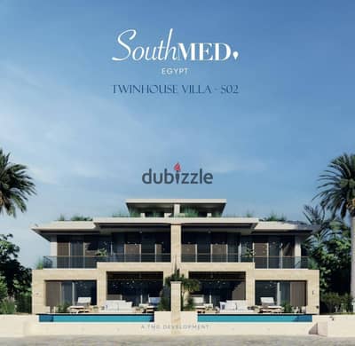 فيلا توين للبيع في SouthMED T1 | 245م² أرض و231م² مباني | حمام سباحة خاص | فيو مباشر على اللاجون | بدون أوفر