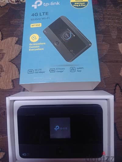 ​راوتر محمول TP-Link M7350 4G بحالة ممتازة جداً (يدعم أي خط)