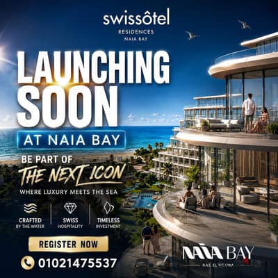 Officially buy your chalet directly on the sea at Naia Bay, North Coast, Ras El-Hekma