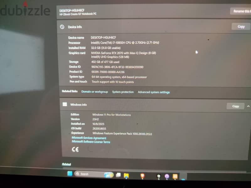 Zbook Create G7 1