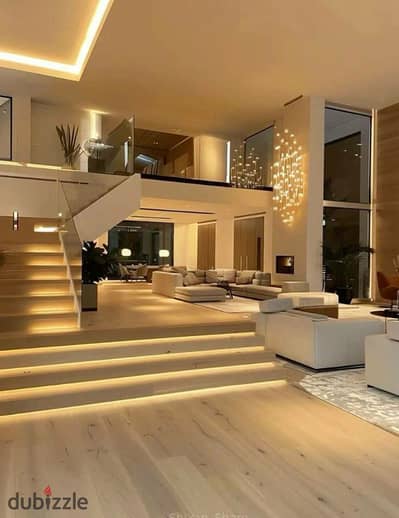 Two-story fully finished ultra modern villa with a private garden and a distinctive sea view in a prime location in New Heliopolis new heliopolis