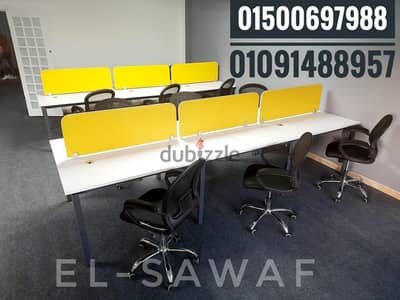 خلية عمل- ورك ستيشن خشب mdfاسباني-اثاث مكتبي- work station-partiton
