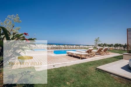 The latest fully finished villa for distinguished clients with a waterfront view, a high community with installment options in direction white, the most elegant and distinctive villages in Ras al-Hekma, just minutes from the Fouka road, Alamein.