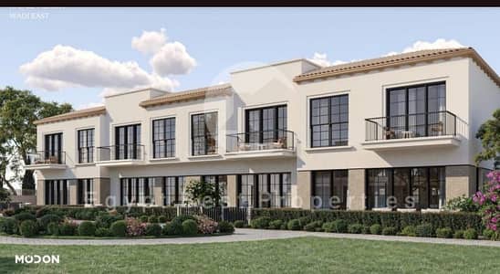 town house villa for sale, in modon ras elhikma north coast, fully finished with AC and kitchen , direct lagoon  5 minets from beach