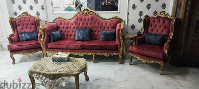 غرفة صالون شيك  خشب زان على اعلى مستوى