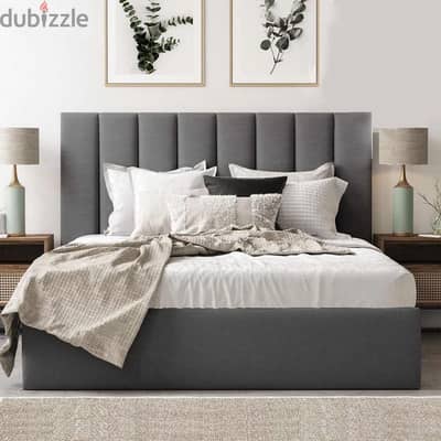 Grey charcoal bed.
