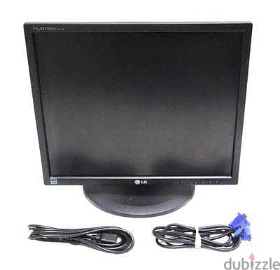 شاشة LG Flatron E1910P مقاس 19 بوصة بحالة ممتازة – DVI-D + VGA