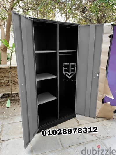 دولاب صاج ضلفتين ارفف وشماعة
