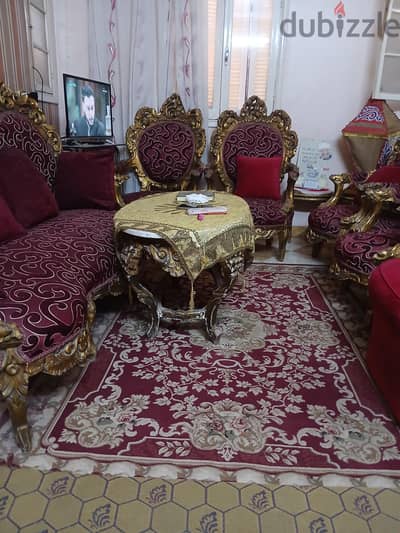 صالون مدهب فاخر موديل الثمانينات للبيع