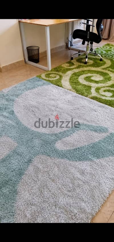 carpet  2 of them green and blue