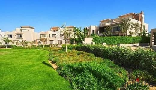 For sale: The last twin house villa, ready for Ready to move delivery, first row directly on the golf course, with a distinctive, spacious facade.