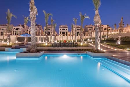 Townhouse ready for immediate delivery with a north-facing view in La Vista El Patio Prime a prime location in El Shorouk eaturing 80% landscaping.