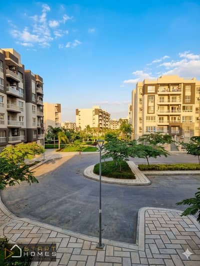 Furnished 75-square-meter, two-bedroom apartment for rent in Madinaty (B12); features custom finishing and a direct view of the park.