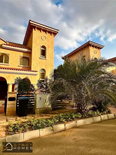 4-bedroom twin house for rent in Madinaty – Model H. Rent includes air conditioning; features a wonderful garden view.