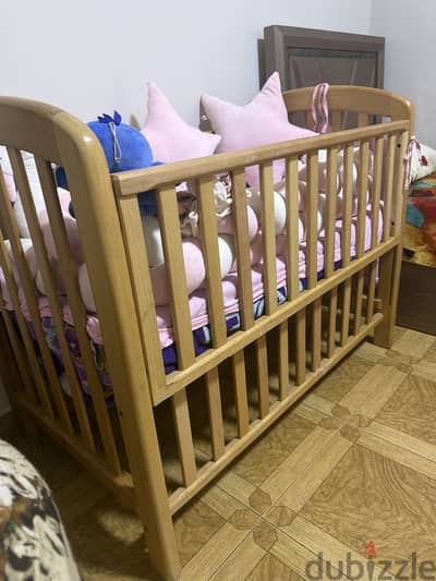 Baby Crib with Mattress – Used for Only 4 Months