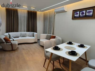 Furnished apartment for rent in Madinaty B2, hotel-style furnishings, air-conditioned, special finishing, at an unbeatable price