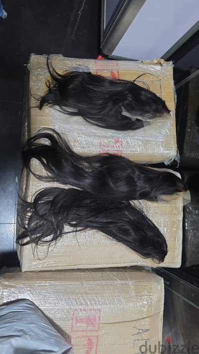 3 بواريك شعر طبيعي ١٠٠% بسحب لونهم لبلوند مقاس ٧٠ سم ٨٠سم ٩٠سم للبيع