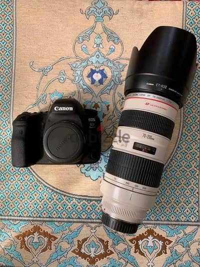 canon 6D Mark ii with lens 70/200 F2.8 Vii