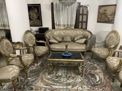 صالون كامل مدهب للبيع
