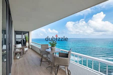 Ready to view in apartment with direct sea view fully finished for sale with the highest investment return in Alamein Towers North Coast