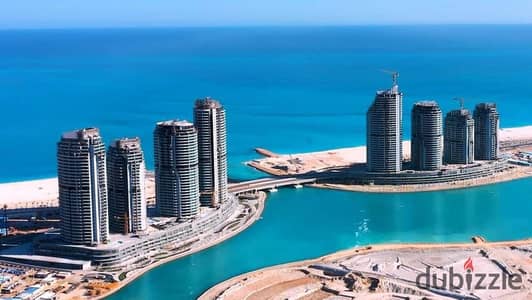 Apartment for Sale Ready To Move with full sea view finished, with a 10% down payment and 10 years in installments in El Alamein Towers