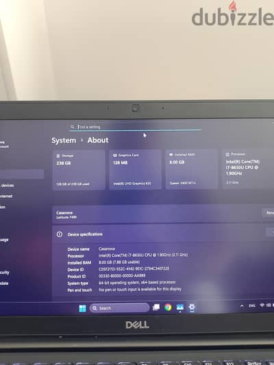 dell latitude 7490 i7 8650