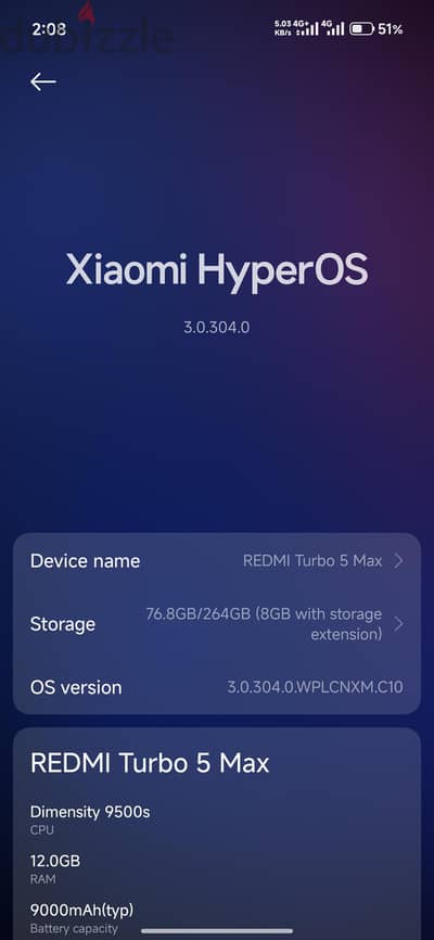 Xiaomi Redmi Turbo 5 max