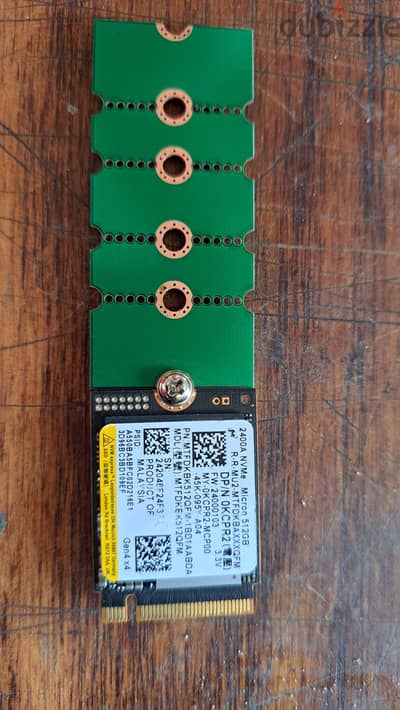 للبيع: Micron 2400A NVMe SSD 512GB Gen4 x4 - حالة ممتازة