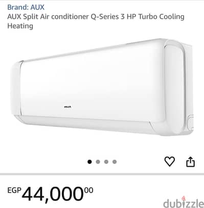 AUX Split Air conditioner Q-Series 3 HP Turbo Cooling Heating
