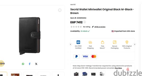 SECRID Mini Wallet new with warrantyyy
