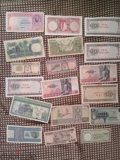 عملات ورقية قديمة فيئات مختلف لاعلي سعر