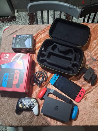 nintendo swich oled with accsesories